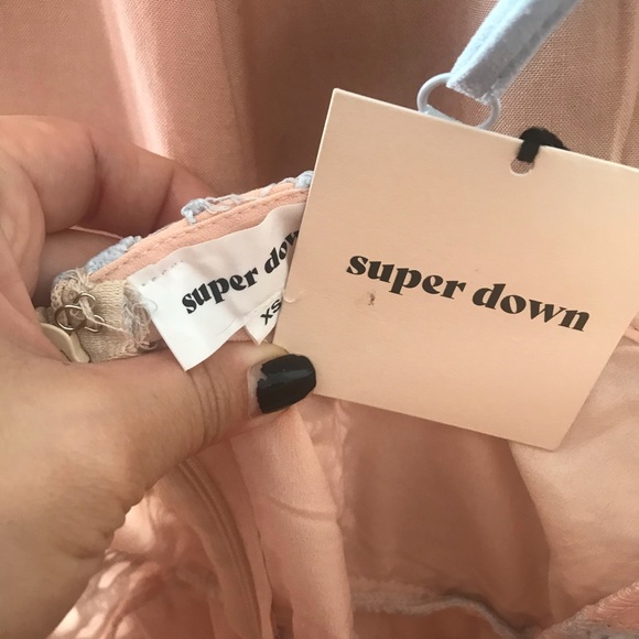 SOLD 🍓NWT Superdown Maci Lace Dress Light Blue XS - Picture 5 of 6